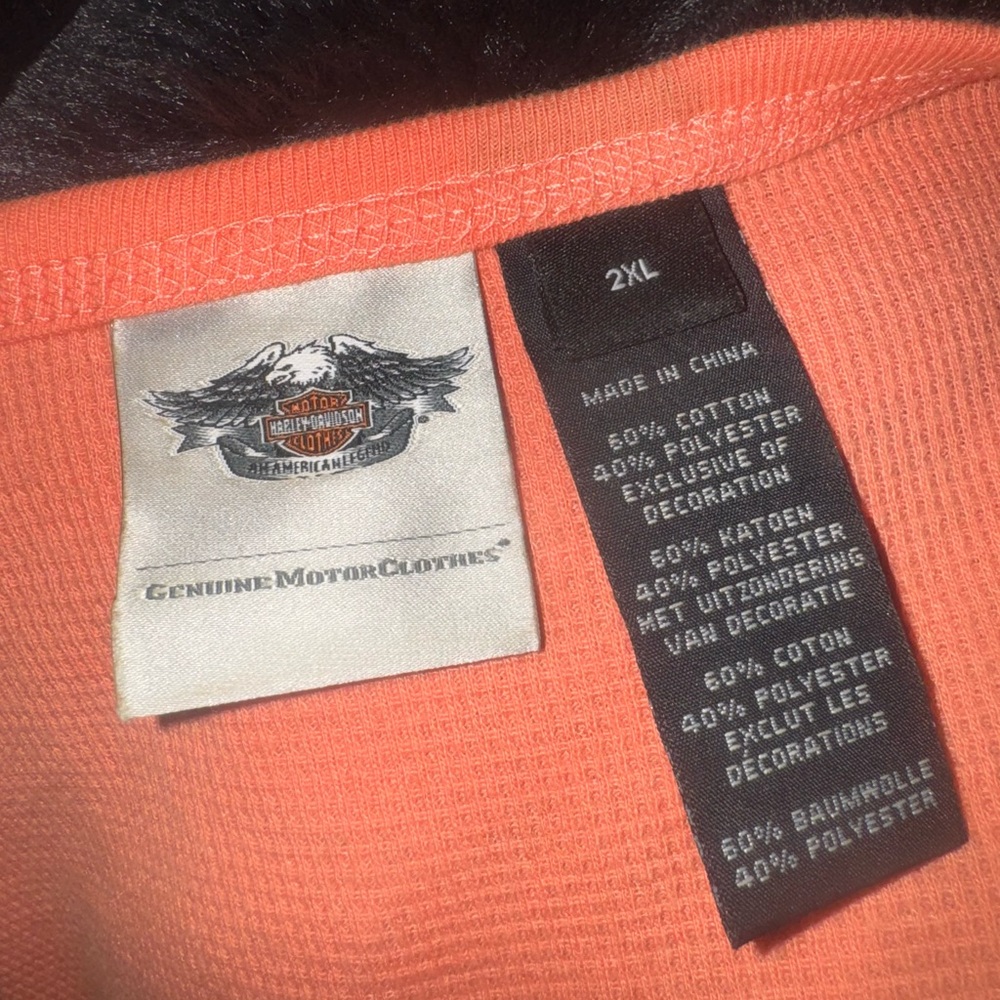 Harley-Davidson Women's Orange Sleeveless Tank with Studded Logo - Picture 5 of 5